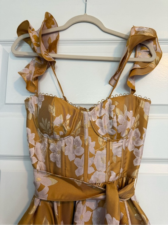 V. Chapman Dresses & Skirts - V. Chapman The Vera Dress in Gold Baroque Floral Size 4